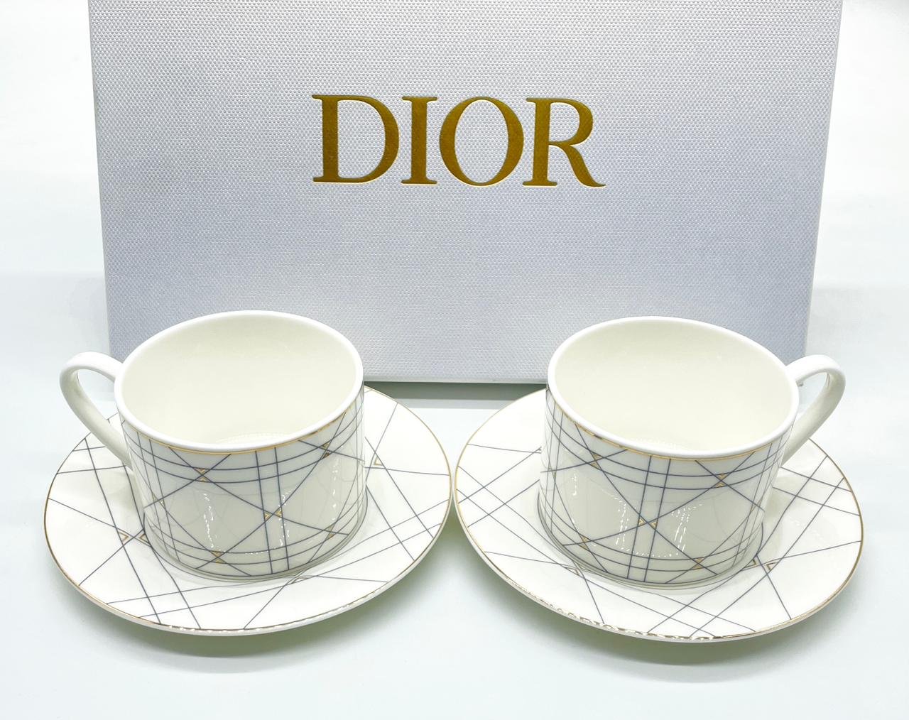 Dior white tea cups