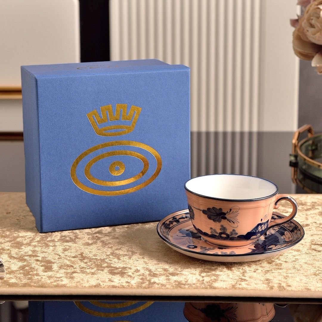 Ginori Single tea cup Dark Pink - Ginori Cups | Aleppo Gift UAE