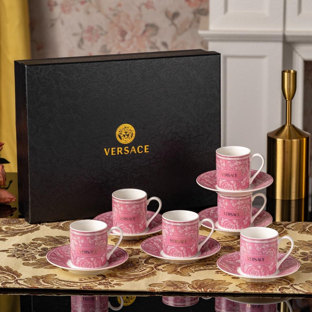 Versace Turkish coffee set of six cups and saucers - Versace Turkish Coffee Cups | Buy Online in UAE