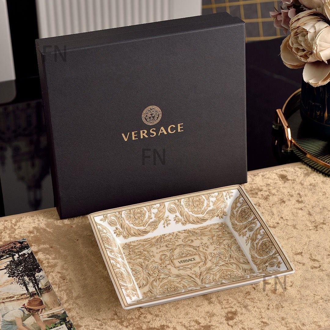 Versace Barocco Beige Serving Dish 15 cm - Versace ashtray | Aleppo Gift UAE