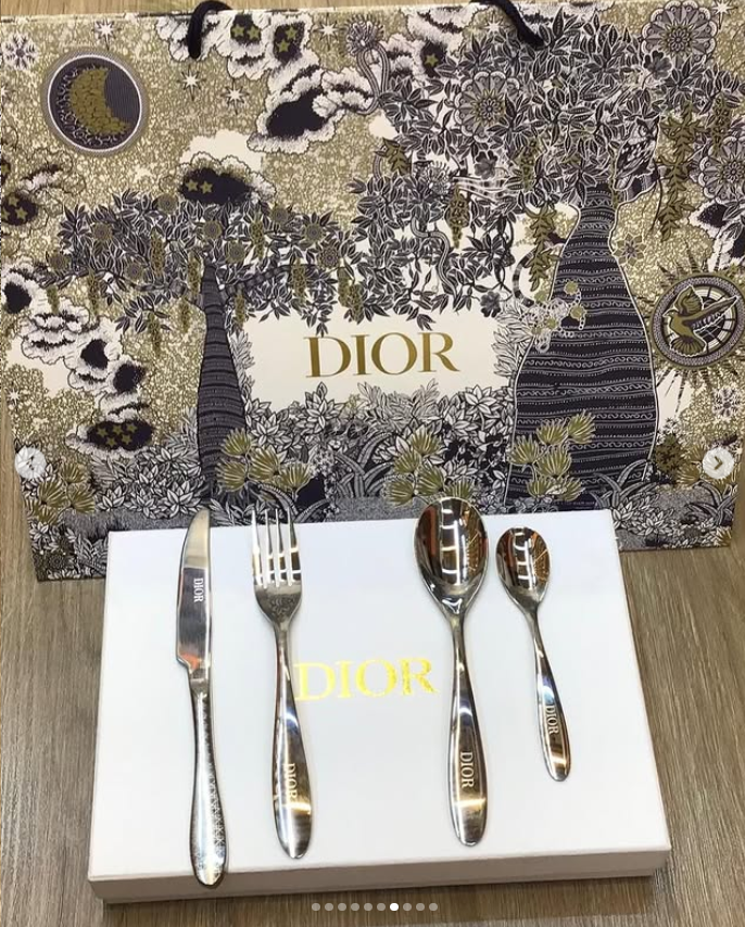 cutlery set for one person, Gold or Silver color - Dior Cutlery | Buy Online in UAE