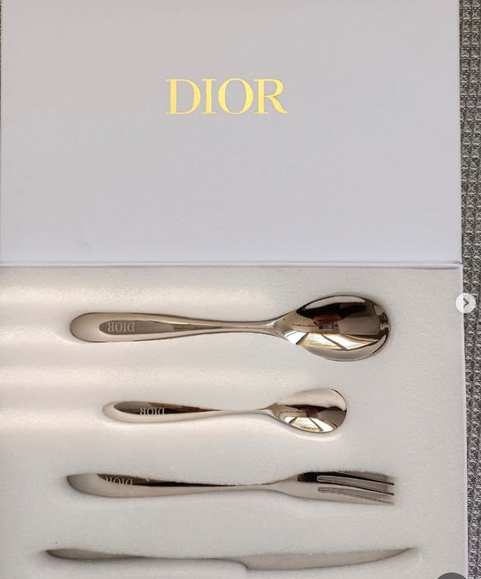 cutlery set for one person, Gold or Silver color - Dior Cutlery | Buy Online in UAE