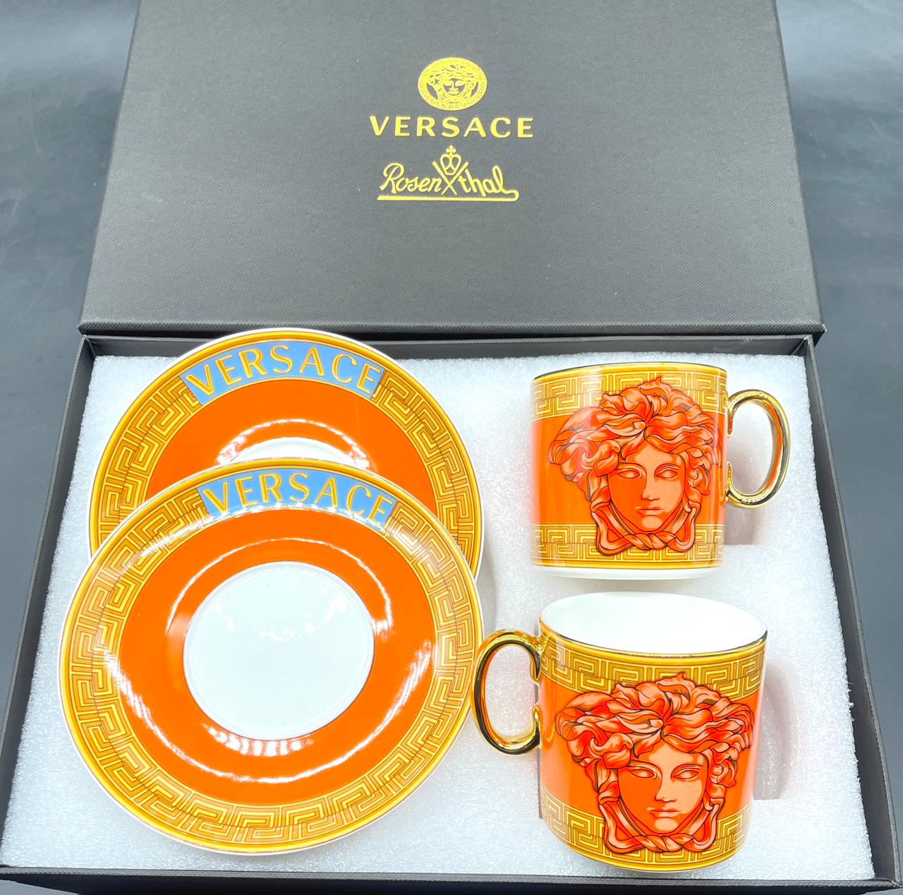 Versace cup set of 2 serving orang