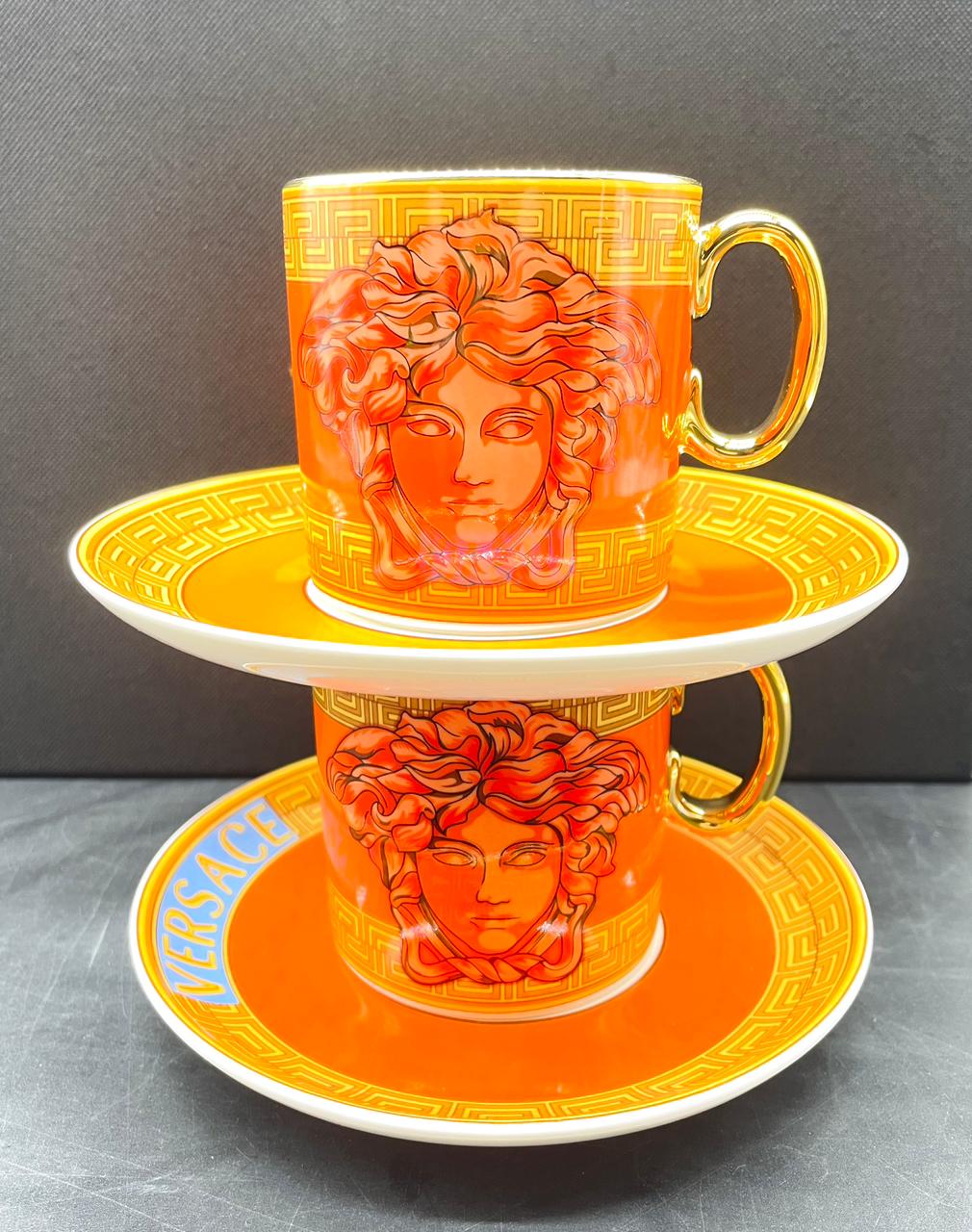 Versace cup set of 2 serving orang