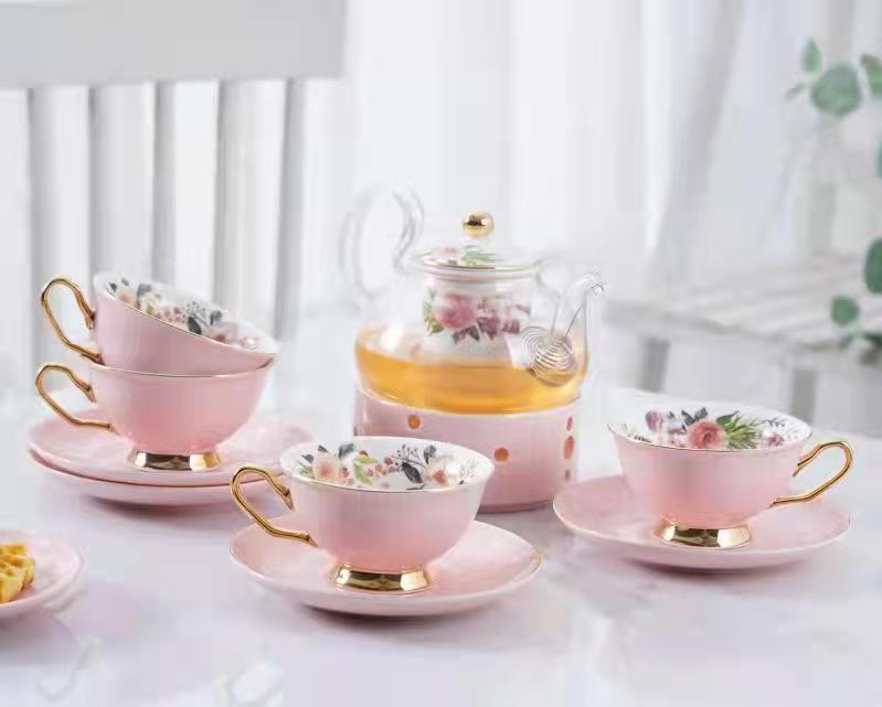 Tea set with tea pot