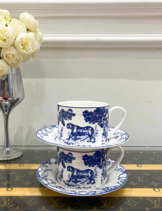 Dior blue tea cups set of two