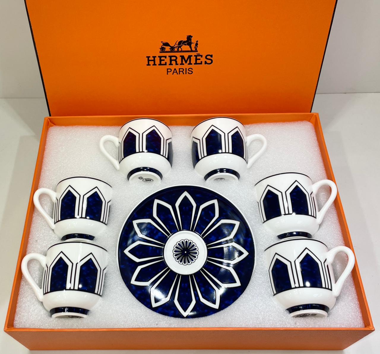 Big Turkish coffee cups set of six from Hermes