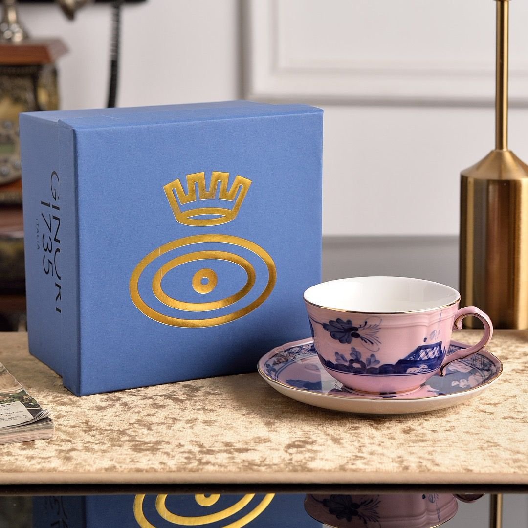 Ginori Single tea cup Dark Pink