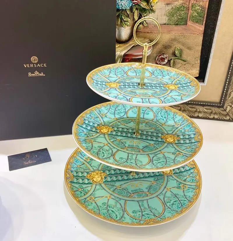 Versace cake sweets stand with three tires