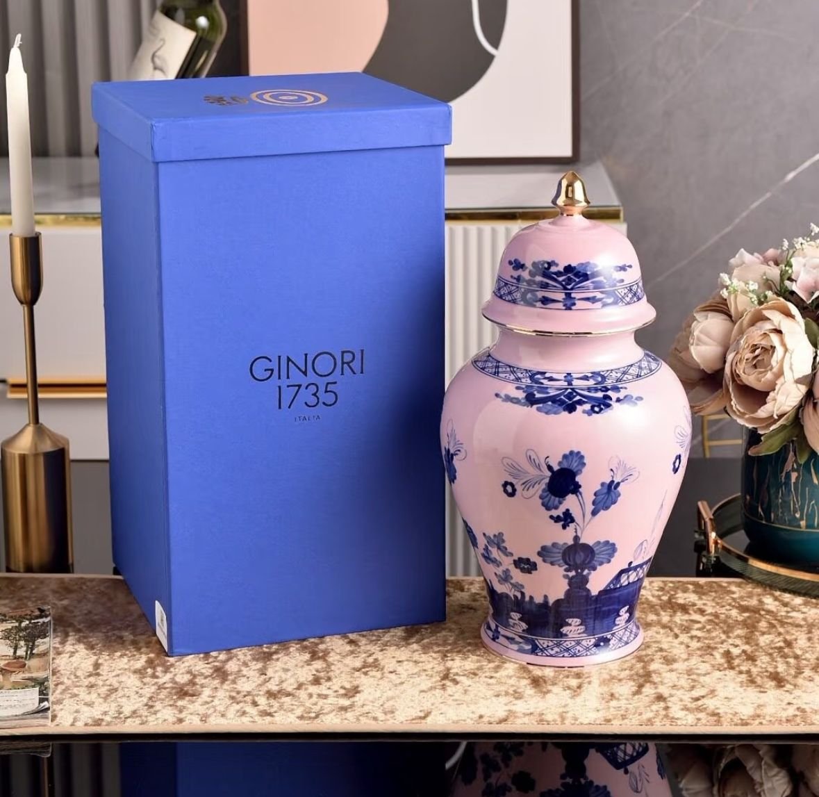 Ginori 1735 Oriente Italiano porcelain vase - Ginori Vase | Aleppo Gift UAE