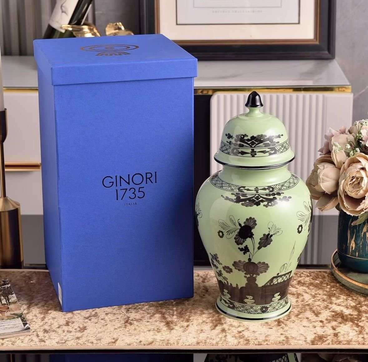 Ginori 1735 Oriente Italiano porcelain vase - Image 4 of 7