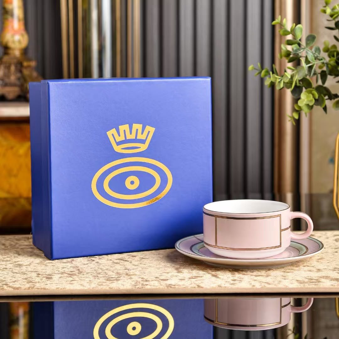 Ginori 1735 Diva Celeste Coffee Cup & Saucer Set - Image 3 of 4